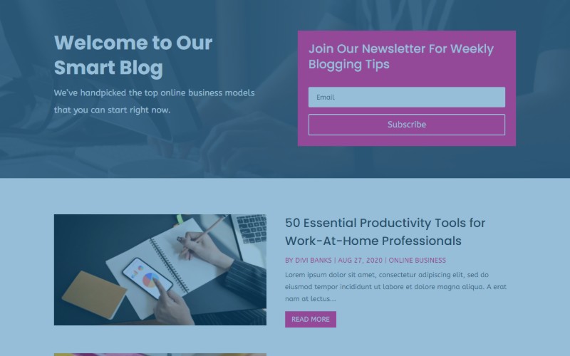 Freelancer Blog Layout Doc