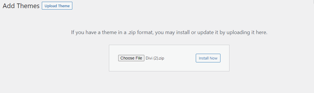 install divi theme