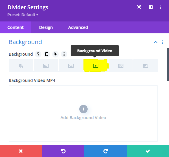 Add background video