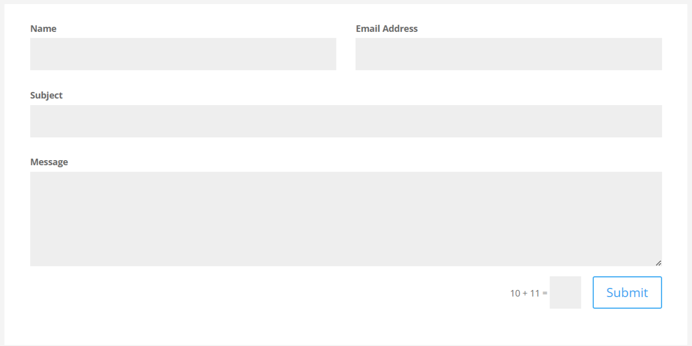Divi Contact Form After Moving the Labels