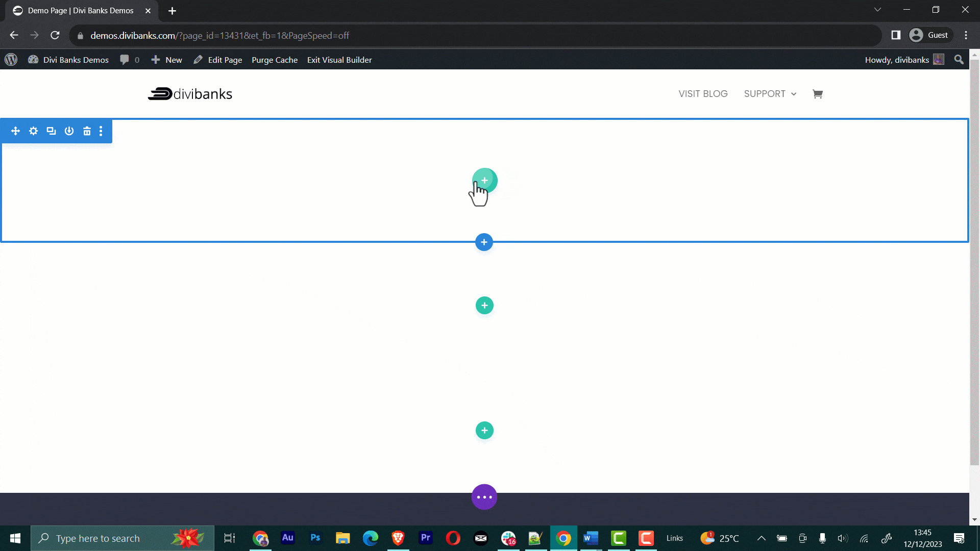 build website with divi-modules demo