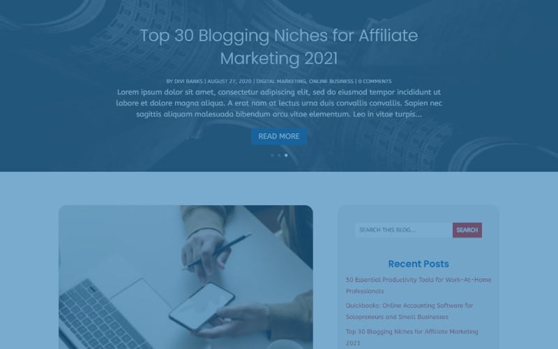 Freelancer Blog Layout Doc