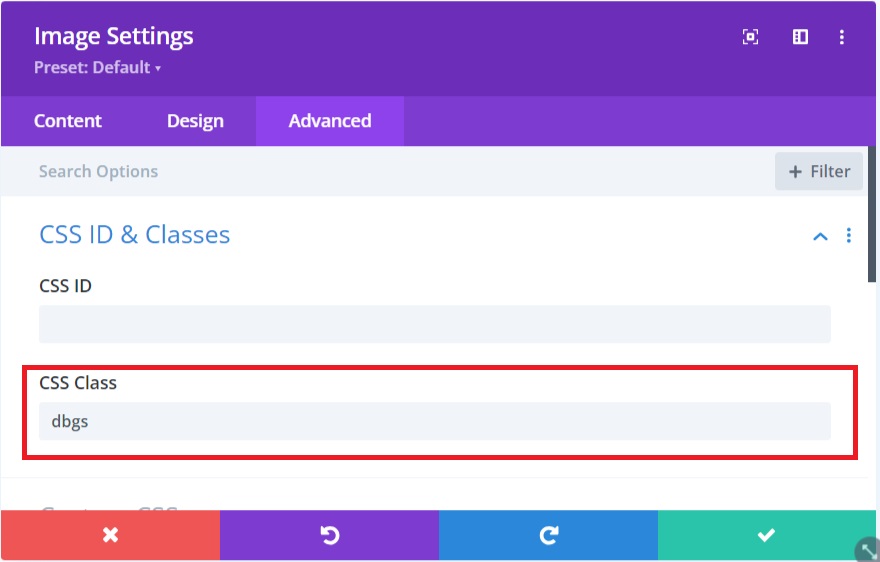 assign css class name