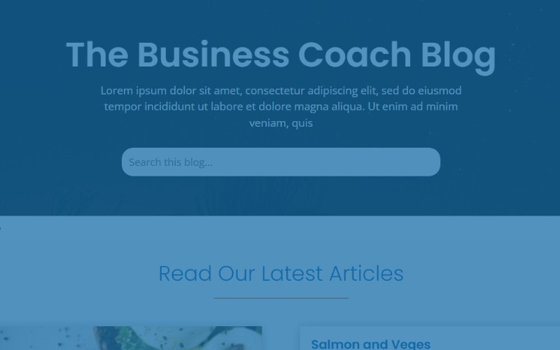 business coach blog layout