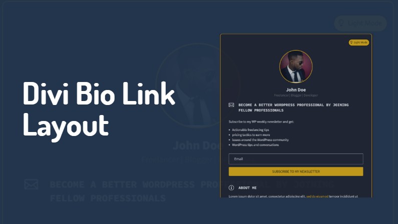 Introducing Divi Bio Link Layout: Elegant Solution for Stylish Bio Pages