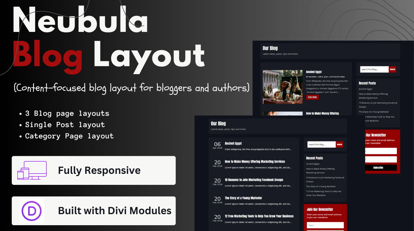 Freelancer Blog Layout Doc
